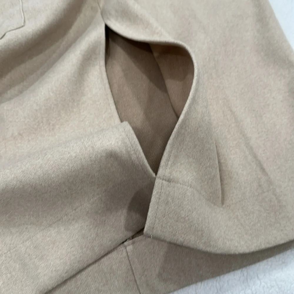 NWT Skirt Midi size L light tan light light khaki cargo packets - Picture 8 of 9